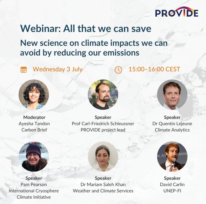 PROVIDE Webinar: All that we can save